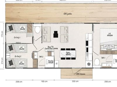 Cliquez pour découvrir toutes les photos de l'HÉBERGEMENT ! mobil-home - Les Bois Flottés photo 9