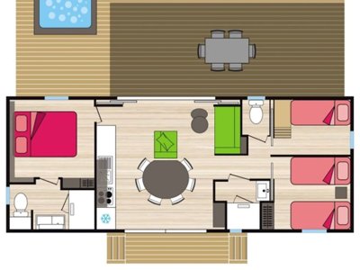 Cliquez pour découvrir toutes les photos de l'HÉBERGEMENT ! mobil-home - Les Cerisiers Du Jaur photo 4