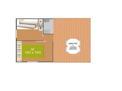 Cliquez pour découvrir toutes les photos de l'HÉBERGEMENT ! bungalow toilé - L'oliveraie photo 4