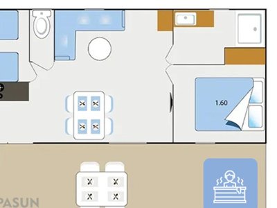 Cliquez pour découvrir toutes les photos de l'HÉBERGEMENT ! mobil-home - CAMPASUN Etang De La Bonde photo 4