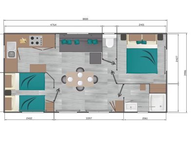 Cliquez pour découvrir toutes les photos de l'HÉBERGEMENT ! mobil-home - Les Chênes photo 7