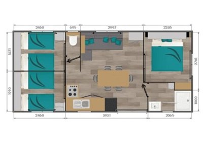 Cliquez pour découvrir toutes les photos de l'HÉBERGEMENT ! mobil-home - Paradis - Albret photo 3