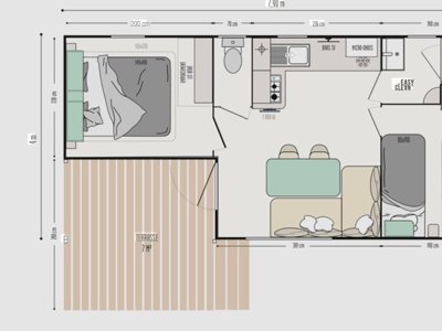 Cliquez pour découvrir toutes les photos de l'HÉBERGEMENT ! mobil-home - Flower L'Epi Bleu photo 3