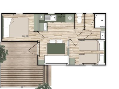 mobil-home - De La Cascade photo 5