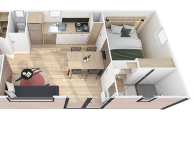 Cliquez pour découvrir toutes les photos de l'HÉBERGEMENT ! mobil-home - Paradis Du Viaduc photo 6
