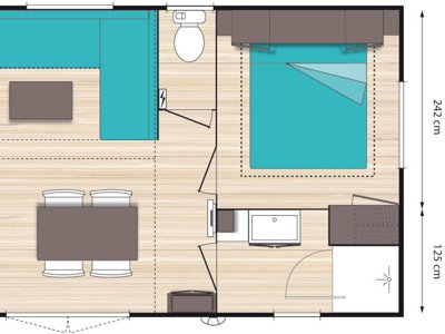 Cliquez pour découvrir toutes les photos de l'HÉBERGEMENT ! mobil-home - Les Cantarelles photo 6