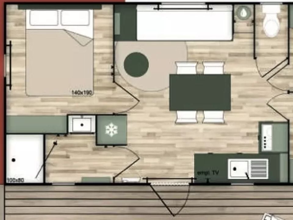 Cliquez pour découvrir toutes les photos de l'HÉBERGEMENT ! mobile_home - Du Château De L'Hom photo 5