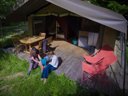 Cliquez pour découvrir toutes les photos de l'HÉBERGEMENT ! tente en toile et bois - camping Bivouac Nature photo 2