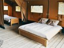 Cliquez pour découvrir toutes les photos de l'HÉBERGEMENT ! tente en toile et bois - camping Le Camp photo 2