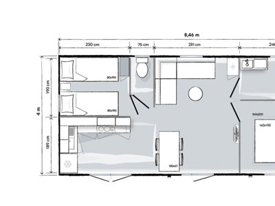 Cliquez pour découvrir toutes les photos de l'HÉBERGEMENT ! mobil-home - Flower Le Peyrelade photo 9