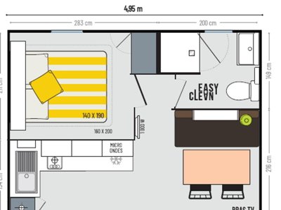 Cliquez pour découvrir toutes les photos de l'HÉBERGEMENT ! mobil-home - Les Amarines - Paradis photo 7