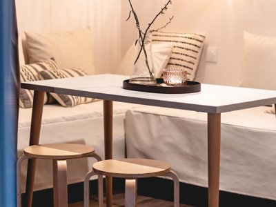 Cliquez pour découvrir toutes les photos de l'HÉBERGEMENT ! bungalow toilé - Les Amarines - Paradis photo 4