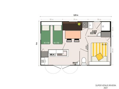 Cliquez pour découvrir toutes les photos de l'HÉBERGEMENT ! mobil-home - Flower Le Saint Michelet photo 6