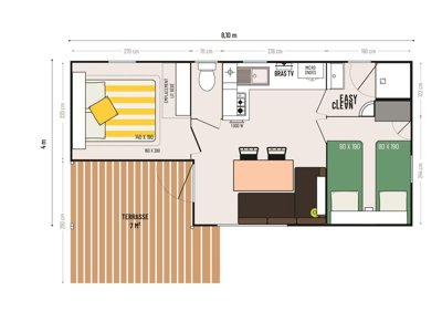 Cliquez pour découvrir toutes les photos de l'HÉBERGEMENT ! mobil-home - Flower Le Saint Michelet photo 6