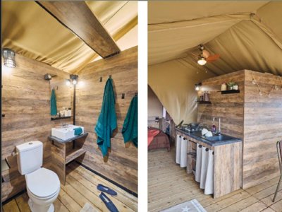 tente en toile et bois - Flower Le Pont Du Tarn photo 3