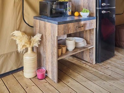 tente en toile et bois - Flower Le Pont Du Tarn photo 4