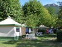 tente en toile et bois - camping Du Pré Morjal photo 2