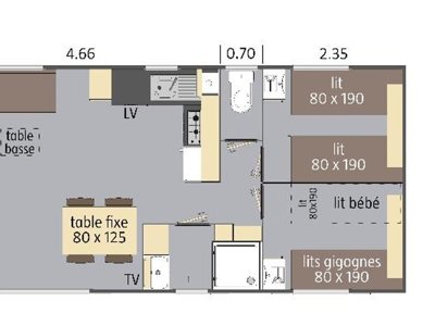 Cliquez pour découvrir toutes les photos de l'HÉBERGEMENT ! mobil-home - Bel Air photo 7