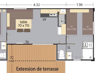 Cliquez pour découvrir toutes les photos de l'HÉBERGEMENT ! mobil-home - Bel Air photo 5