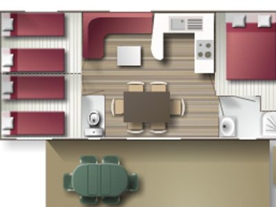 Cliquez pour découvrir toutes les photos de l'HÉBERGEMENT ! mobil-home - La Chêneraie **** photo 7