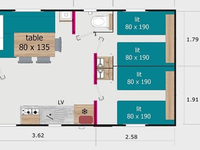 Cliquez pour découvrir toutes les photos de l'HÉBERGEMENT ! mobil-home - Le Coin Charmant photo 12