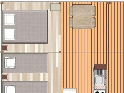 Cliquez pour découvrir toutes les photos de l'HÉBERGEMENT ! tente en toile et bois - Flower Les Nauves photo 4