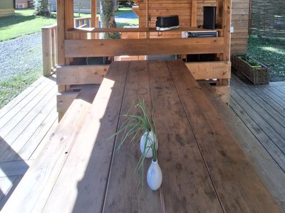 Cliquez pour découvrir toutes les photos de l'HÉBERGEMENT ! tente en toile et bois - Valbonheur photo 7