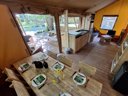 Cliquez pour découvrir toutes les photos de l'HÉBERGEMENT ! tente en toile et bois - camping Au Valbonheur photo 2