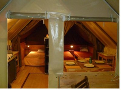 tente en toile et bois - Le Pont De Mazerat photo 3