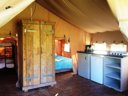 Cliquez pour découvrir toutes les photos de l'HÉBERGEMENT ! tente en toile et bois - camping Le Pont De Mazerat photo 3