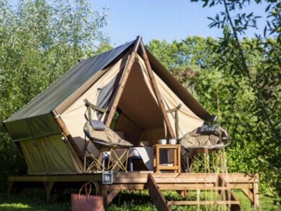 tente en toile et bois - Le Capdeville photo 1