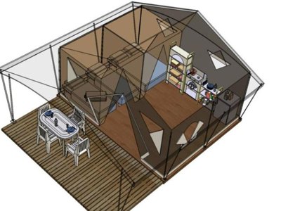 Cliquez pour découvrir toutes les photos de l'HÉBERGEMENT ! bungalow toilé - L'Orée Du Bois photo 3