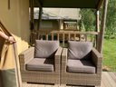 Cliquez pour découvrir toutes les photos de l'HÉBERGEMENT ! tente en toile et bois - camping Sites Et Paysages - Le Vaubarlet photo 3