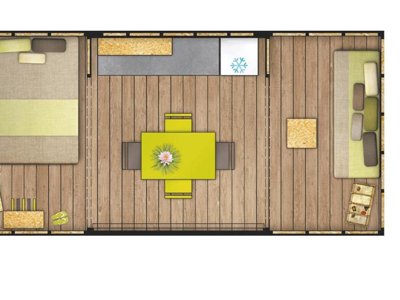 Cliquez pour découvrir toutes les photos de l'HÉBERGEMENT ! bungalow toilé - Le Château photo 7
