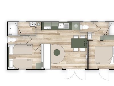 Cliquez pour découvrir toutes les photos de l'HÉBERGEMENT ! mobil-home - Le Château photo 7