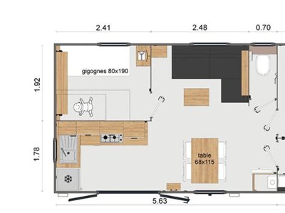 Cliquez pour découvrir toutes les photos de l'HÉBERGEMENT ! mobil-home - Brantôme Peyrelevade photo 7
