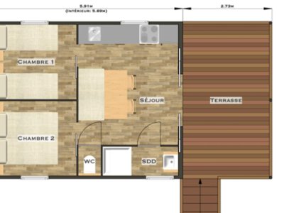 Cliquez pour découvrir toutes les photos de l'HÉBERGEMENT ! mobil-home - Brantôme Peyrelevade photo 9
