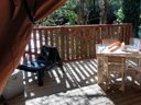 tente en toile et bois - camping Brantôme Peyrelevade photo 4