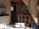 tente en toile et bois - camping Brantôme Peyrelevade photo 5
