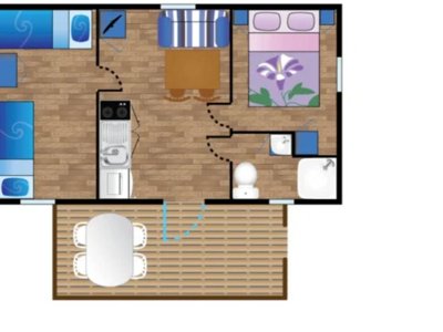 Cliquez pour découvrir toutes les photos de l'HÉBERGEMENT ! mobil-home - Le Dauphin photo 7