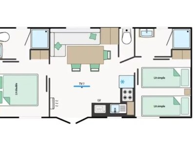 Cliquez pour découvrir toutes les photos de l'HÉBERGEMENT ! mobil-home - Le Dauphin photo 6