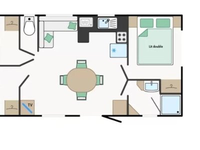 Cliquez pour découvrir toutes les photos de l'HÉBERGEMENT ! mobil-home - Le Dauphin photo 7