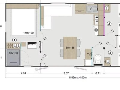 Cliquez pour découvrir toutes les photos de l'HÉBERGEMENT ! mobil-home - Les Pins D'Oléron photo 7