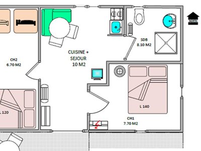 Cliquez pour découvrir toutes les photos de l'HÉBERGEMENT ! bungalow - Du Colombier photo 9