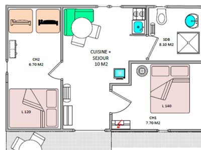 Cliquez pour découvrir toutes les photos de l'HÉBERGEMENT ! bungalow - Du Colombier photo 9