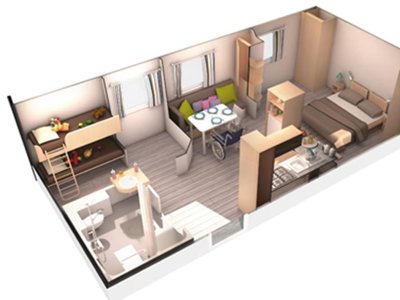 Cliquez pour découvrir toutes les photos de l'HÉBERGEMENT ! mobil-home - Le Sous Bois photo 5