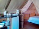 Cliquez pour découvrir toutes les photos de l'HÉBERGEMENT ! tente en toile et bois - camping Le Nid Du Parc photo 7