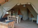 Cliquez pour découvrir toutes les photos de l'HÉBERGEMENT ! tente en toile et bois - camping La Perle photo 7