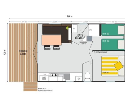 Cliquez pour découvrir toutes les photos de l'HÉBERGEMENT ! mobil-home - Le Phare Ouest photo 7