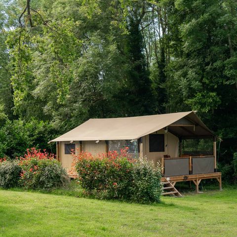 tente toile et bois - Des Papillons photo 1